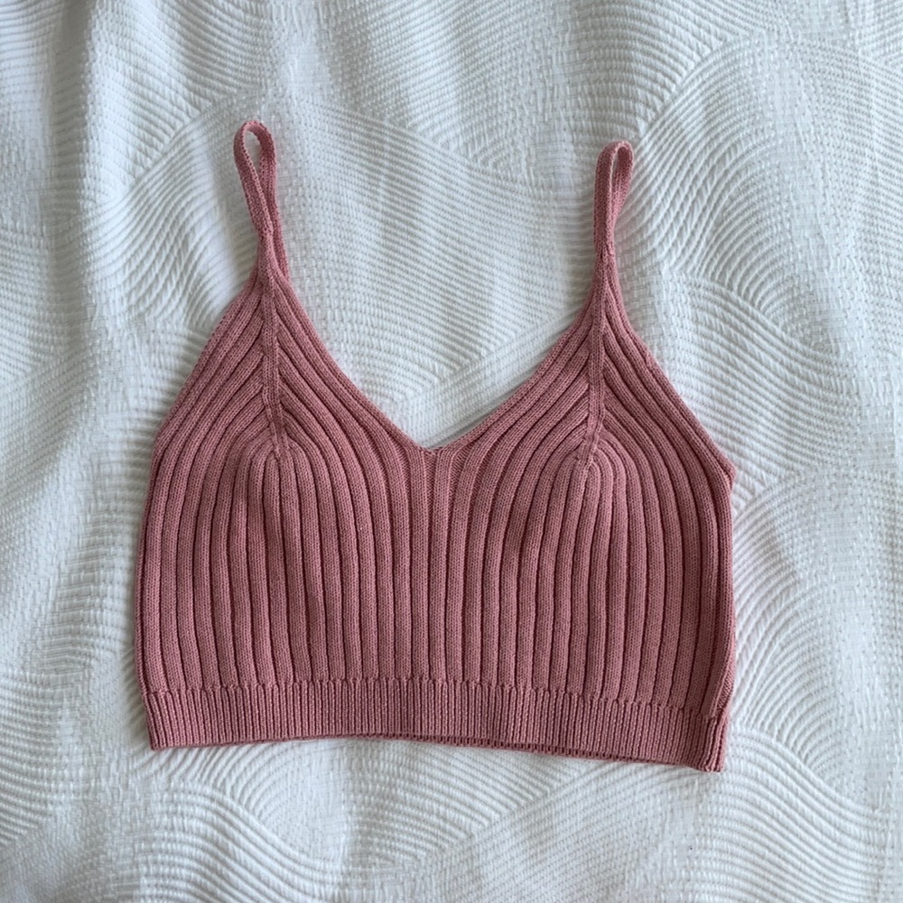 Free people pink sweater tank